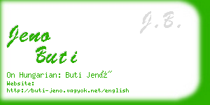 jeno buti business card